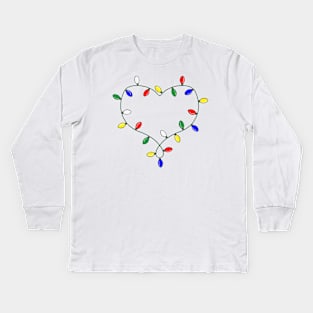 Holiday Love - Tis the Season: Christmas Lights Kids Long Sleeve T-Shirt